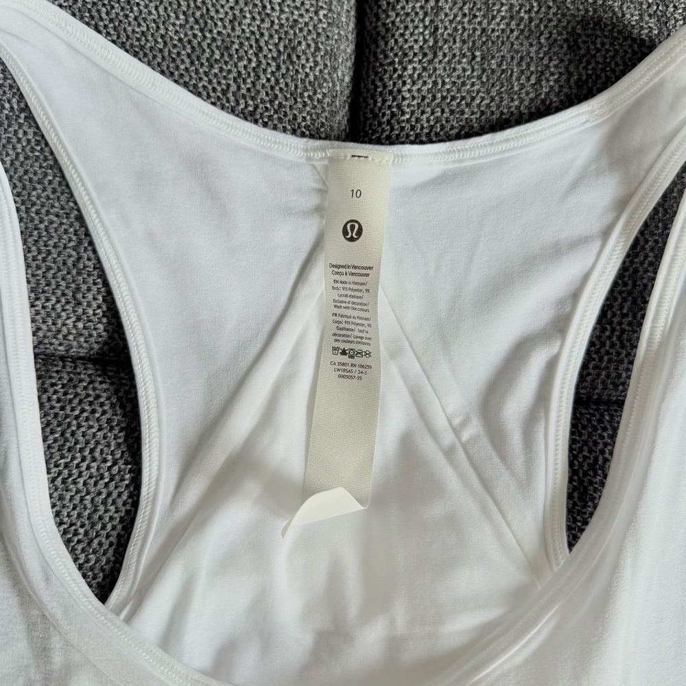 Lululemon White Essential Tank - Pleated - Picture 6 of 9